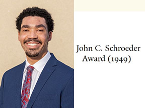 Junior Jonathan Oates, Silliman College received the John C. Schroeder ...