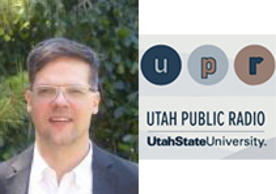 Image of Professor Alex Coppock and UPR Logo