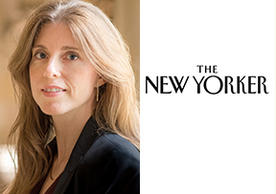 Professor Helene Landemore and the cover of The New Yorker